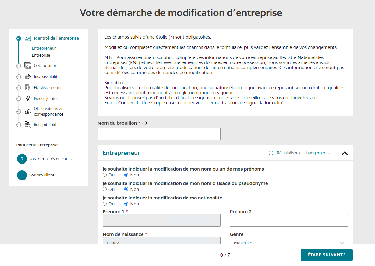 modifier date debut activite